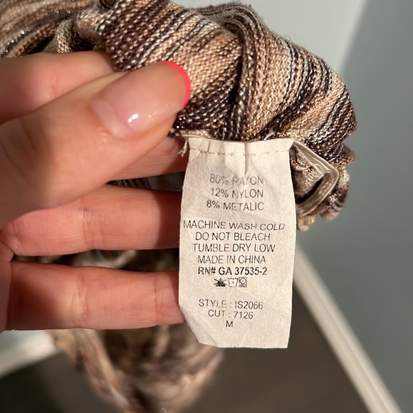 Le Croix Metallic Striped Ruched Dress - Picture 6 of 6